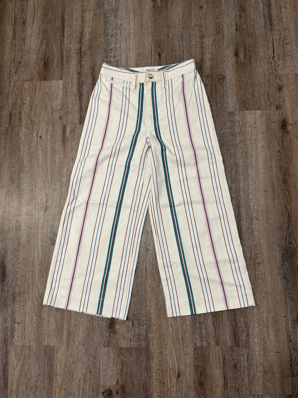 Madewell Women's Emmett Wide-Leg Crop Pants Size 25 Petite